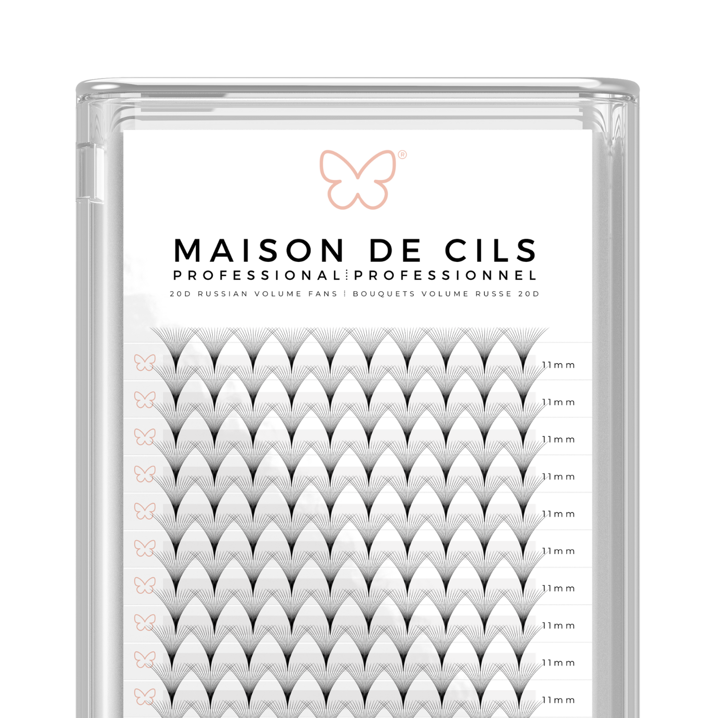Extensions de cils volume russe préfabriquées 20D