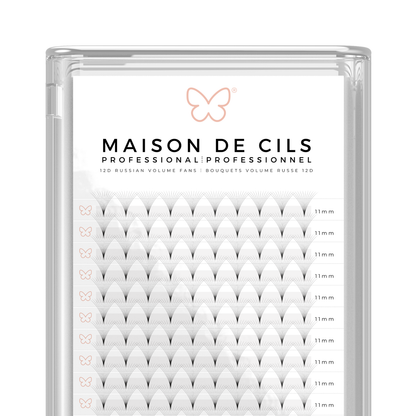 12D Russian volume premade eyelash extension tray