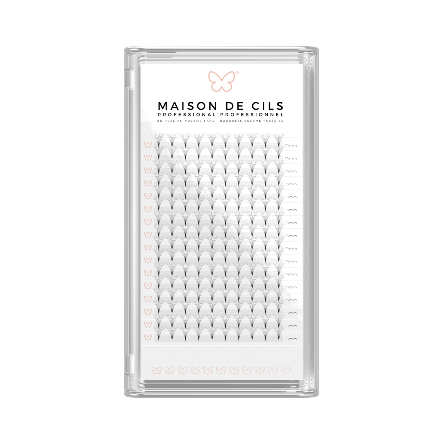 8D Russian volume premade eyelash extension tray