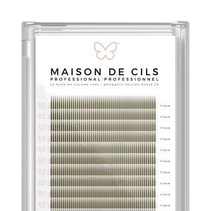 Extensions de cils volume russe préfabriquées 5D